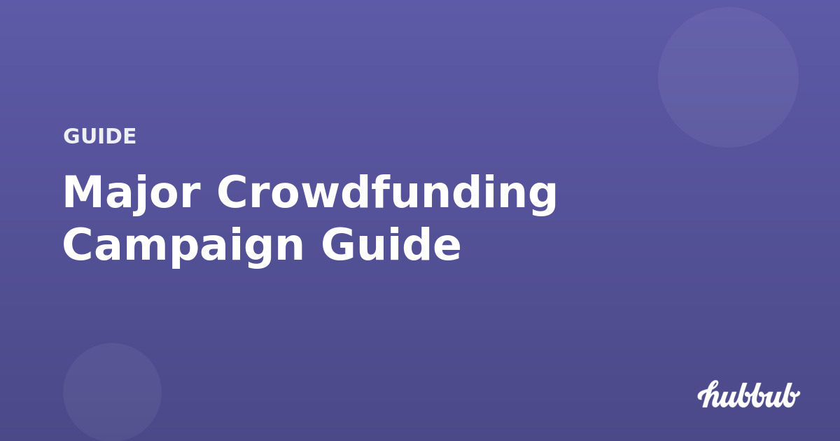 How to run a crowdfunding campaign
