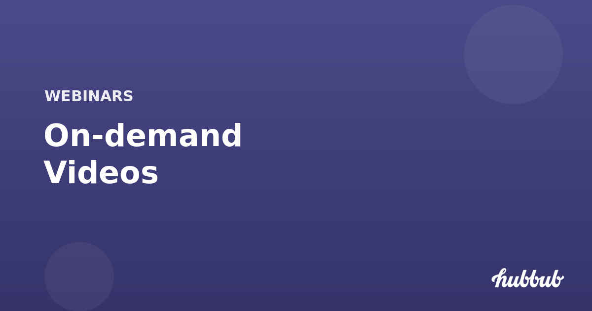 Digital Fundraising Webinars