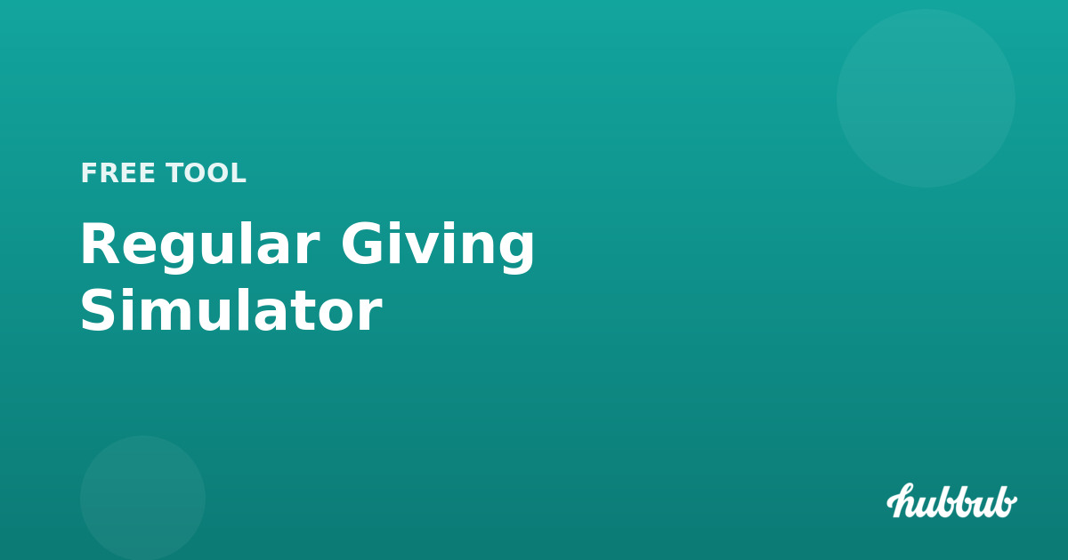 Regular Giving Simulator