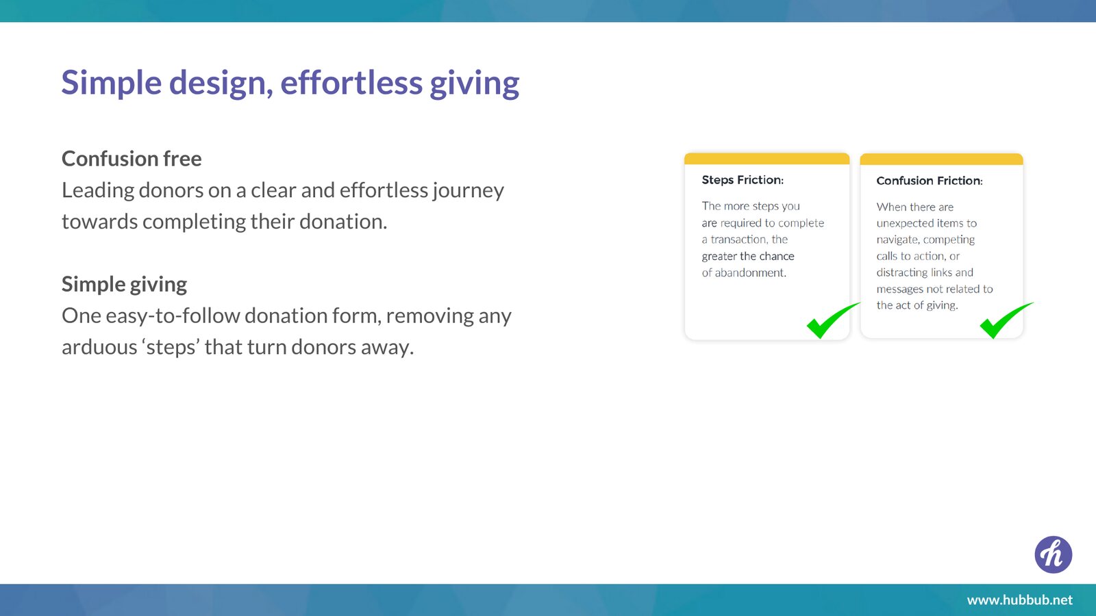Simple, effortless giving that lifts conversion